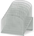 Safco Onyx 8-Tiered Desk Organizer, Vertical File Organizer for Home, Office, Classroom & More, Steel Mesh Construction, Silver