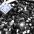 NUPICK 5 Pound Fire Glass, 1/2 Inch Reflective Fire Pit Glass, Tempered Firepit Glass Rock for Propane or Natural Gas, Glass Rocks for Fire Pit Table, Fireplace Glass for Landscaping, Black