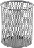 YBM HOME Office Round Desk Steel Mesh Pencil Cup Pen Holder Silver, 2210