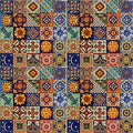 100 Hand Painted Talavera Mexican Tiles 2"x2" Spanish Mediterranean Decor