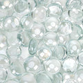 Mr. Fireglass 10 Pound Fire Glass Beads, 1/2" Reflective Round Fire Glass Drops for Fireplace Fire Pit & Lanscaping, High Luster Crystal Ice