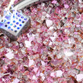 NUPICK 10 Pound Fire Glass, 1/4 Inch Reflective Fire Pit Glass, Tempered Firepit Glass Rock for Propane or Natural Gas, Glass Rocks for Fire Pit Table, Fireplace Glass for Landscaping, Pink