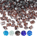 Skyflame 10-Pound Polygon Fire Glass for Fire Pit Fireplace Landscaping, 1/2-Inch Amber