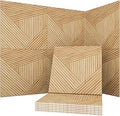 Soon Global Acoustical Wall Panels, 6-Piece 23.62 X 23.62 Inches Art Acoustic Panels, Decorative Acoustic Panels, Acoustic Wall Panels, Sound Absorbing Wall Art, Timber Spiral