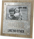 Pavilion - Brother Like No Other - Wood and Metal 4x6 Picture Frame,Brown/Silver/Black