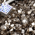 NUPICK 10 Pound Fire Glass, 1/2 Inch Reflective Fire Pit Glass, Tempered Firepit Glass Rock for Propane or Natural Gas, Glass Rocks for Fire Pit Table, Fireplace Glass for Landscaping, Bronze