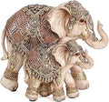 Elephant Statues for Home Decoration, Mom and Baby Elephant Decor for Living Room, Shelf, Good Luck,Family, Elephants Figurine, Gifts for Mother Women Grandma Birthday Holiday Celebrations