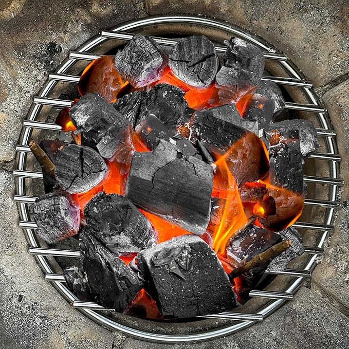onlyfire Stainless Steel High Heat Charcoal Fire Grate for X-Large Big Green Egg, Weber 22 Inch Charcoal Grills -17 Inch