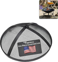 Fire Pit Screen for Solo Stove, 18.5" Fire Pit Spark Screen for Solo Stove Accessories -Carbon Steel Spark Protector Mesh Screen for Fire Pits as bonfire shield with Hook & Bonfire Shield Removal Tool