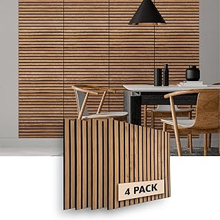 4 Pack Wall Rustic Brown Panels for Interior Wall Decor 23,5" x 23,5" (Pack of 4) | Decorative Wood Panels for Wall | Wood Wall Panels in Scandinavian Design - Made in The USA