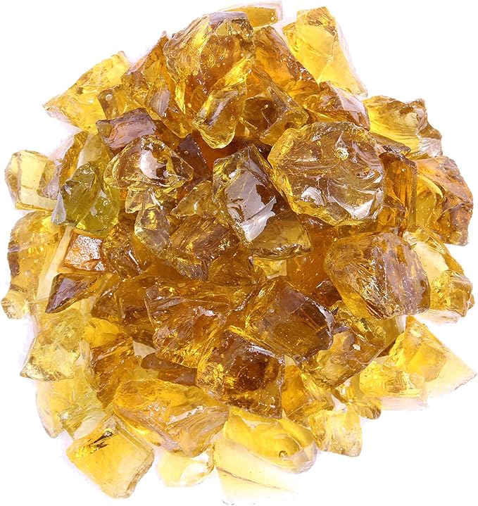 Hiland Fire Pit Glass in Chesnut, Extreme Tempature Rating, Good for Propane or Natural Gas, 10lb, RGLASS-CN