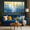 ARTZON Large Tree of Life Wall Art for Living Room Modern Abstract Blue Yellow Birch Print Botanical Nature Horizontal Picture Fall Forest Landscape Canvas Artwork Bedroom Office Dining Decor 48"x24"