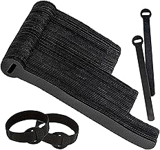 120 PCS 5/6/8 Inch Reusable Cable Ties for Cords – Data Cable Organizer Ties – Cord Wraps for Charging Cords – Electrical Wire Straps, Black