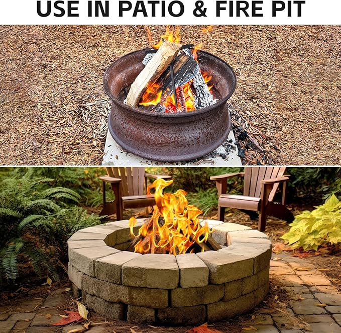 Portable Camping Fire Pit Grate - Small Fire Pit Grate to Hold Cookware, Original Vertical Wood Fire Pits, Heavy-Duty fire Pit Grate for Outdoor Fire Pits, Picnic & Gatherings (Low Smoke, Big Flames)