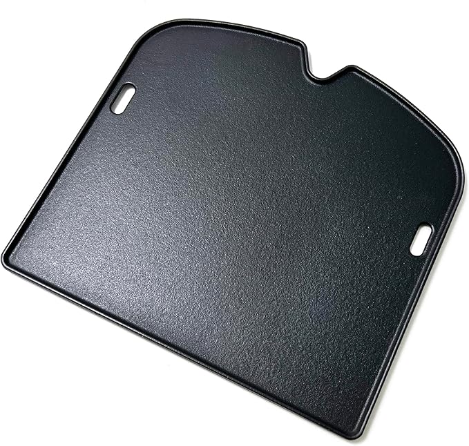 Direct Store DC135 6557 Cast Iron Griddle for Weber Traveler Portable Gas Grill, Double Sided Reversible Black Cooking Griddle for Weber Traveler 9010001 Outdoor BBQ Grill Replacement Part