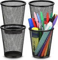 Smgmg Pen Holder for Desk, Pencil Holder for Desk, 4 Pack Pencil Cup for Pen, Mesh Metal Pen Organizer, Desk Pen Holder