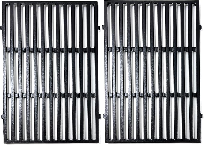 Direct Store DC130 17.5" 7638 2pk Cast Iron Cooking Grill Grates Replacement for Weber Spirit 300, 310, 320 Series, Spirit 700, Genesis Silver B/C, Genesis Gold B/C, Genesis Platinum B/C Gas Grills