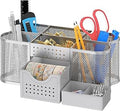 Deco Brothers Desk Organizers Pen Holder Office Caddy Storage, Silver