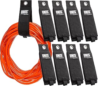 8 Pack Heavy Duty Large 13-inch Extension Cord Storage Extendable Cable Ties Strap Loop Hanger Organizer for Cable, Hose, Power Cord, and Rope