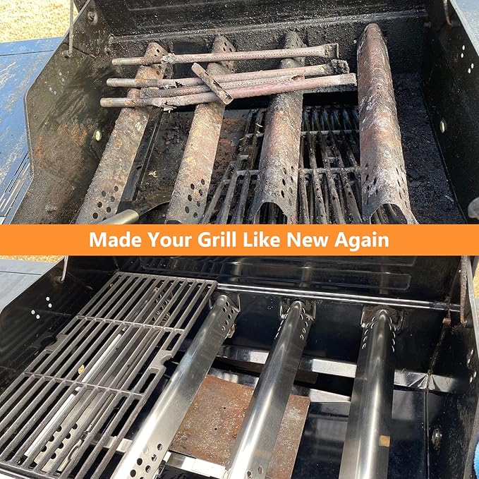 Hisencn Grill Replacement Parts for Charbroil Performance 463342119, 463332718, 463347017, 463335517, 463376419, Grill Parts for Char-Broil 4 Burner Grill 463377017, 463376017, 16.93 inch Heat Plate