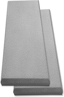 Acoustic Panel Gray | Fiberglass 2-pack | Professional sound absorbing Panel | Decorative sound proof panel | acoustic wall panel (36x13x2 in) - Gray