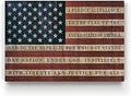 Renditions Gallery Canvas Wall Art Modern Paintings & Prints Decorations American Pledge Allegiance Traditional Patriotic Canvas Flag Artwork for Bedroom Office Kitchen - 24"x32" LT25